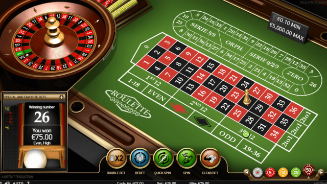 Игровой интерфейс Roulette Advanced 9